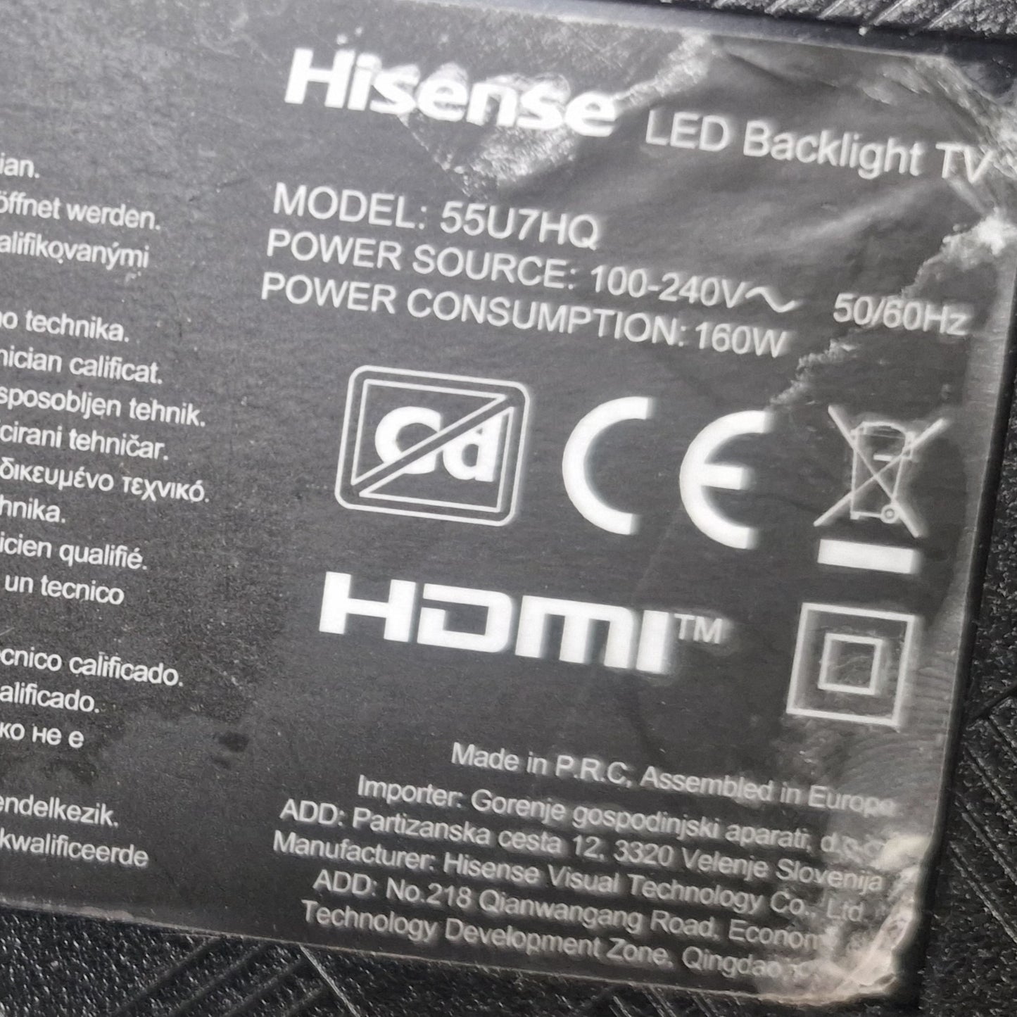 RSAG7.820.10971/ROH - Fuente de alimentacion - Hisense