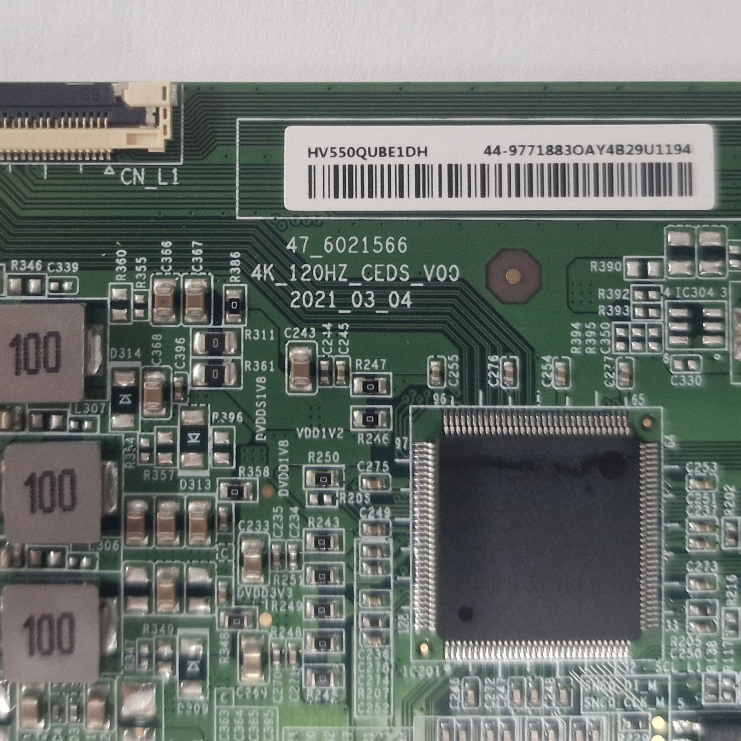 Placa TCon Hisense 55U7HQ 47_6021566 4k_120hz_ceds_v00