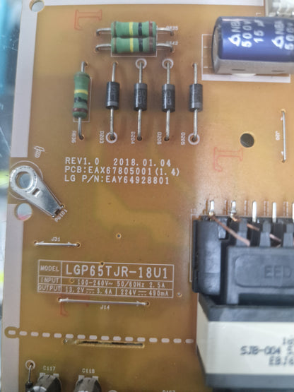 Fuente Alimentación EAX67805001(1.4), LG 65UK6300PLB