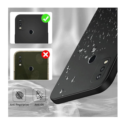Funda para ZTE Blade A51 Capa - Líquida Silicona Carcasa Antigolpes Protector Móvil Case Cover Suave Delgada Bumper con Forro de Microfibra Antiarañazos, Negro