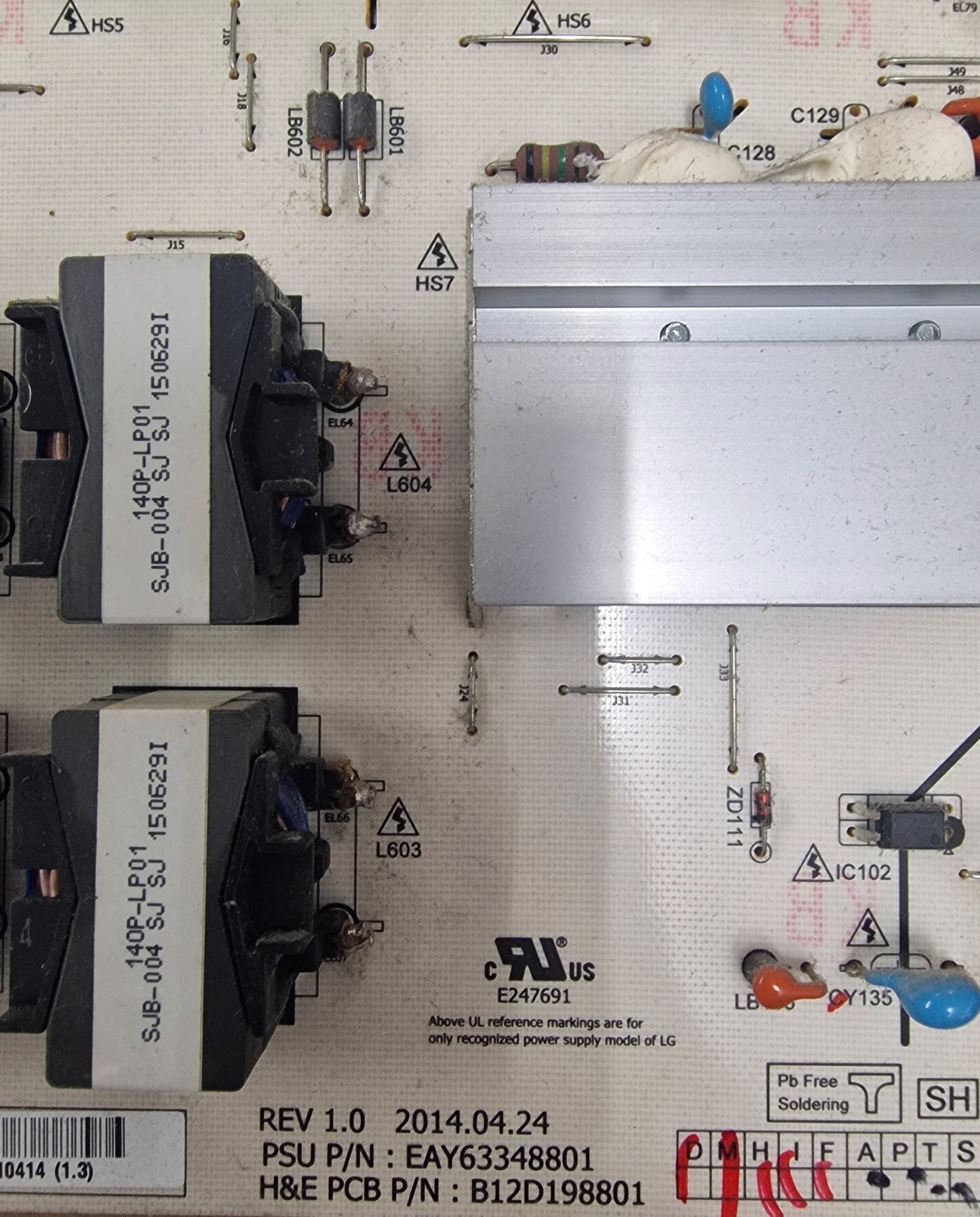 Fuente de alimentacion LG EAY63348801 - PIEZASTV