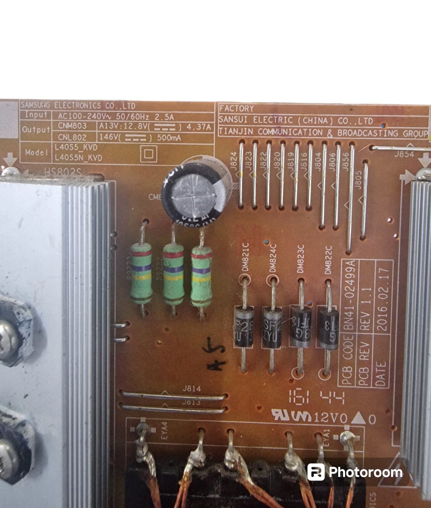 FUENTE DE ALIMENTACION SAMSUNG UE40JU6500K BN41 - 02499A - PIEZASTV