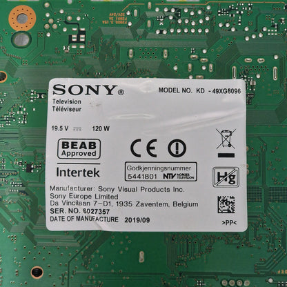 Main Board 1-982-626-51
SONY KD-49XG8096