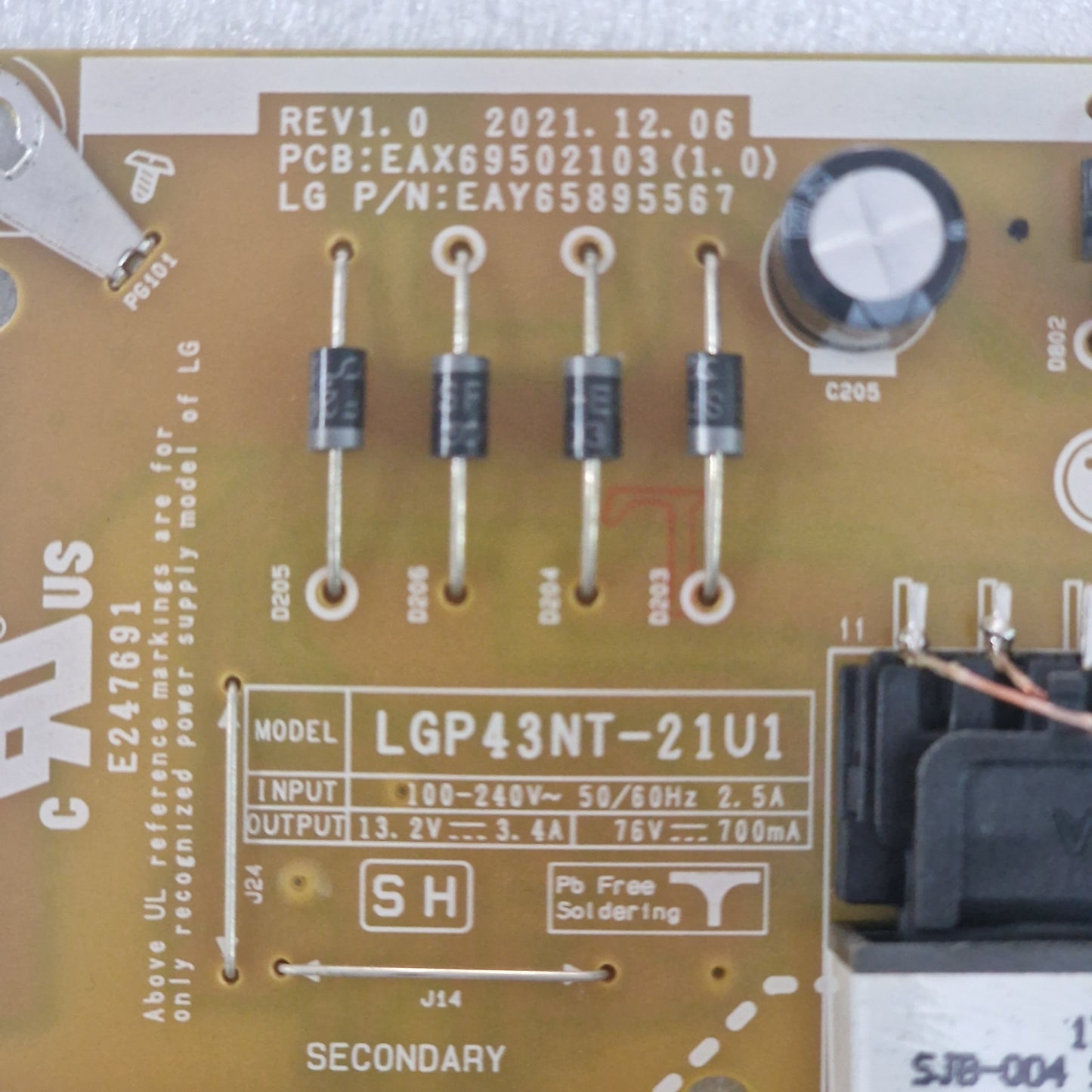 EAX69502103 (1.0) - Fuente de alimentacion - LG