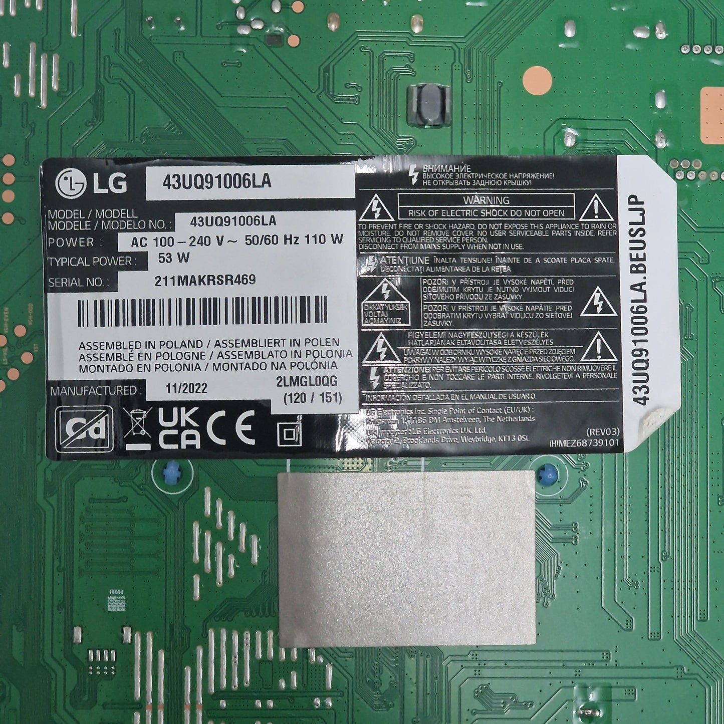 EAX69502103 (1.0) - Fuente de alimentacion - LG
