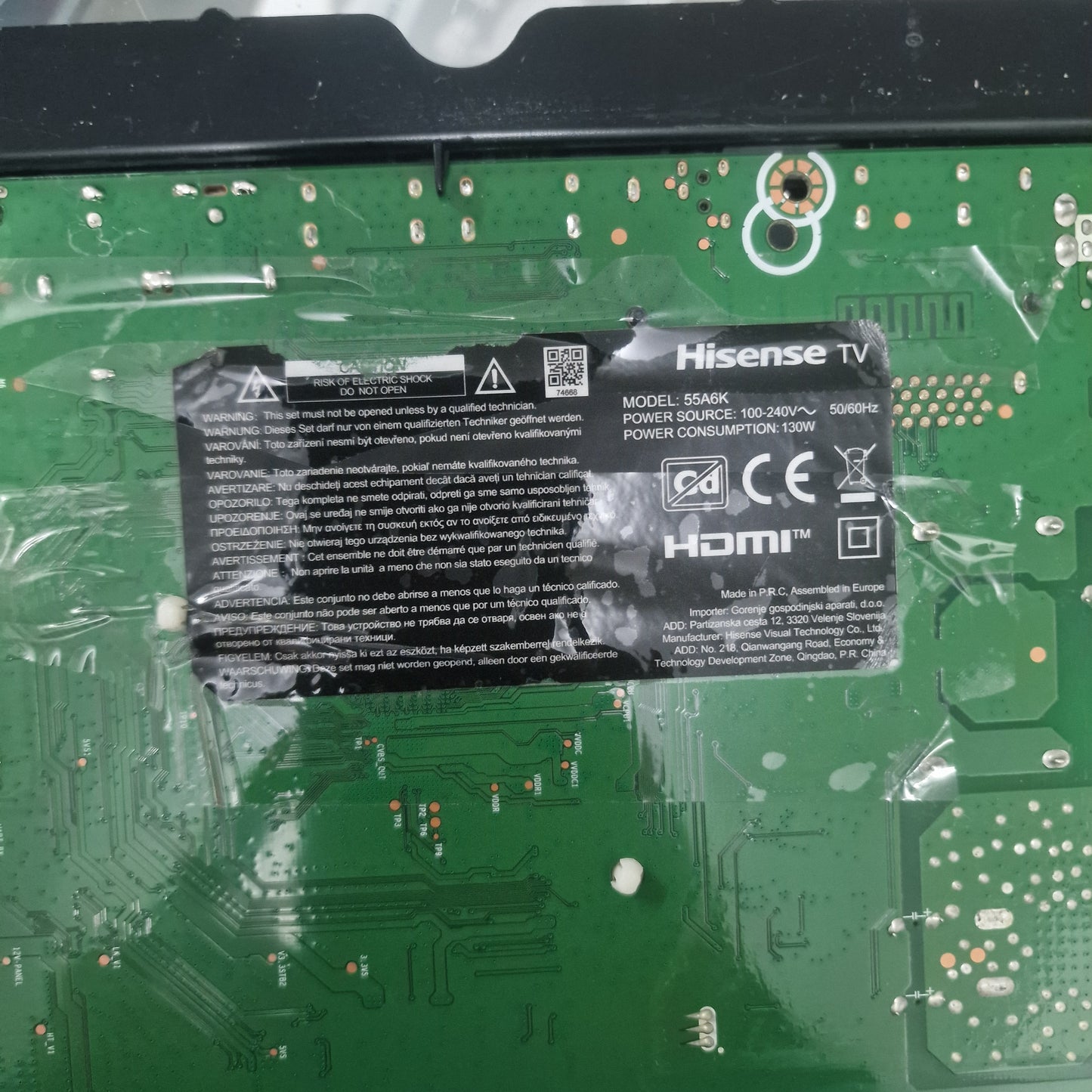 RSAG7.820.12903/ROH - Main Board - HISENSE - 55A6K